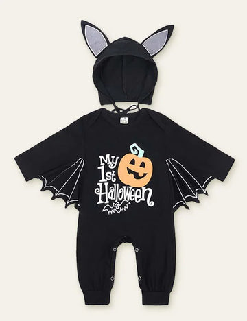 Halloween Funny Bat Hooded Romper - Mini Berni